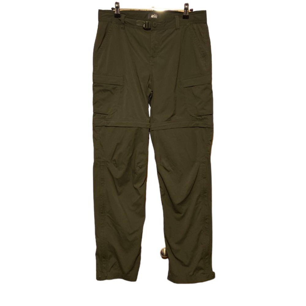 REI convertible hiking pants olive green womens size 8. Like new condition